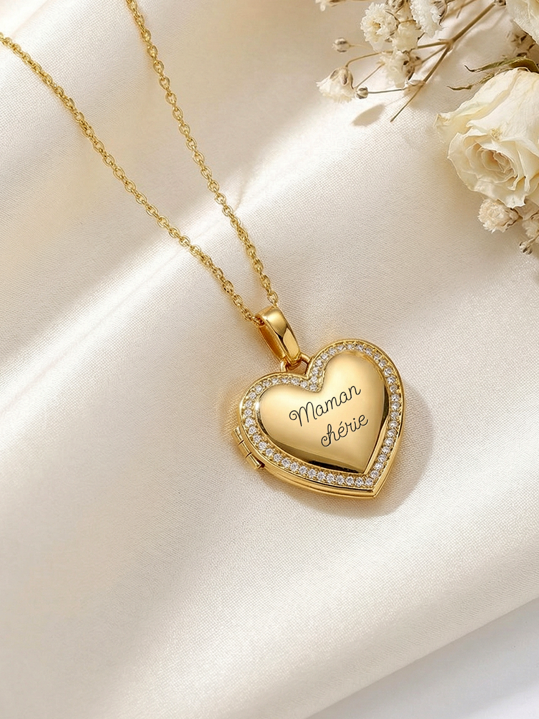 Collier Portrait Précieux - Cœur