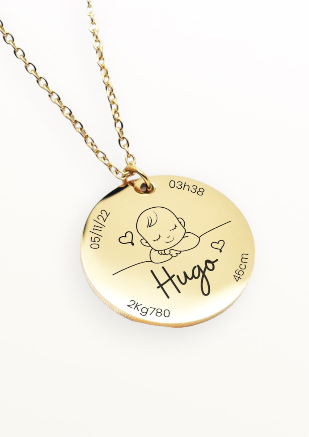 Collier Mon Petit Amour - Doré
