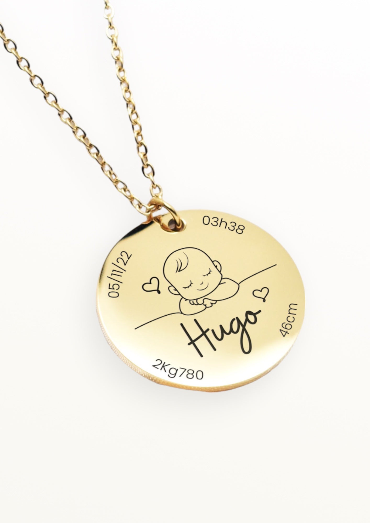 Collier Mon Petit Amour - Doré
