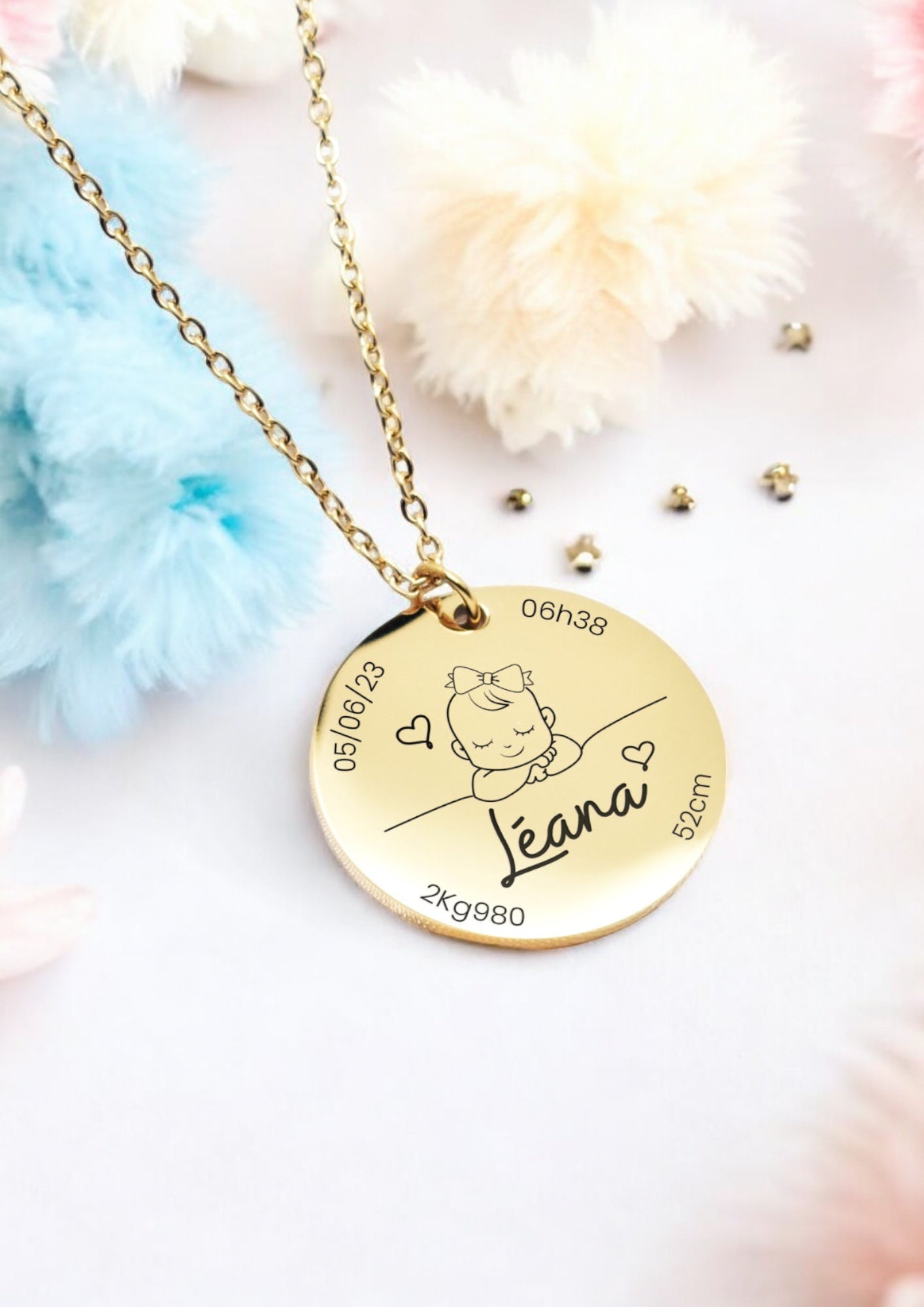 Collier Mon Petit Amour - Doré