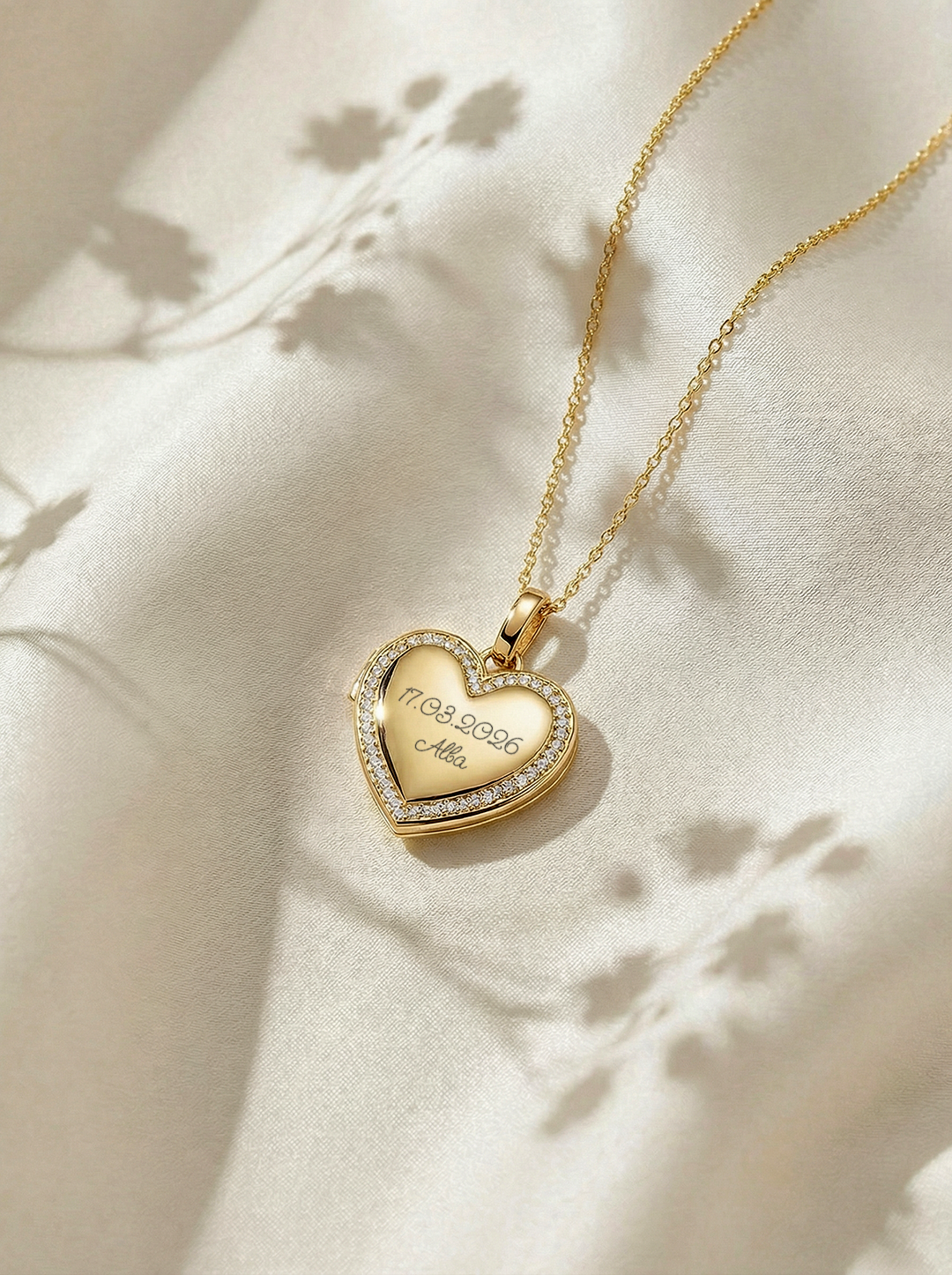 Collier Portrait Précieux - Cœur