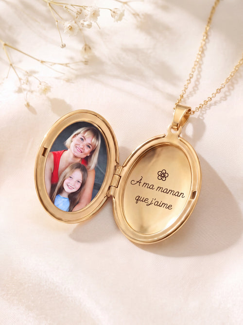 Collier Portrait  Fleuri