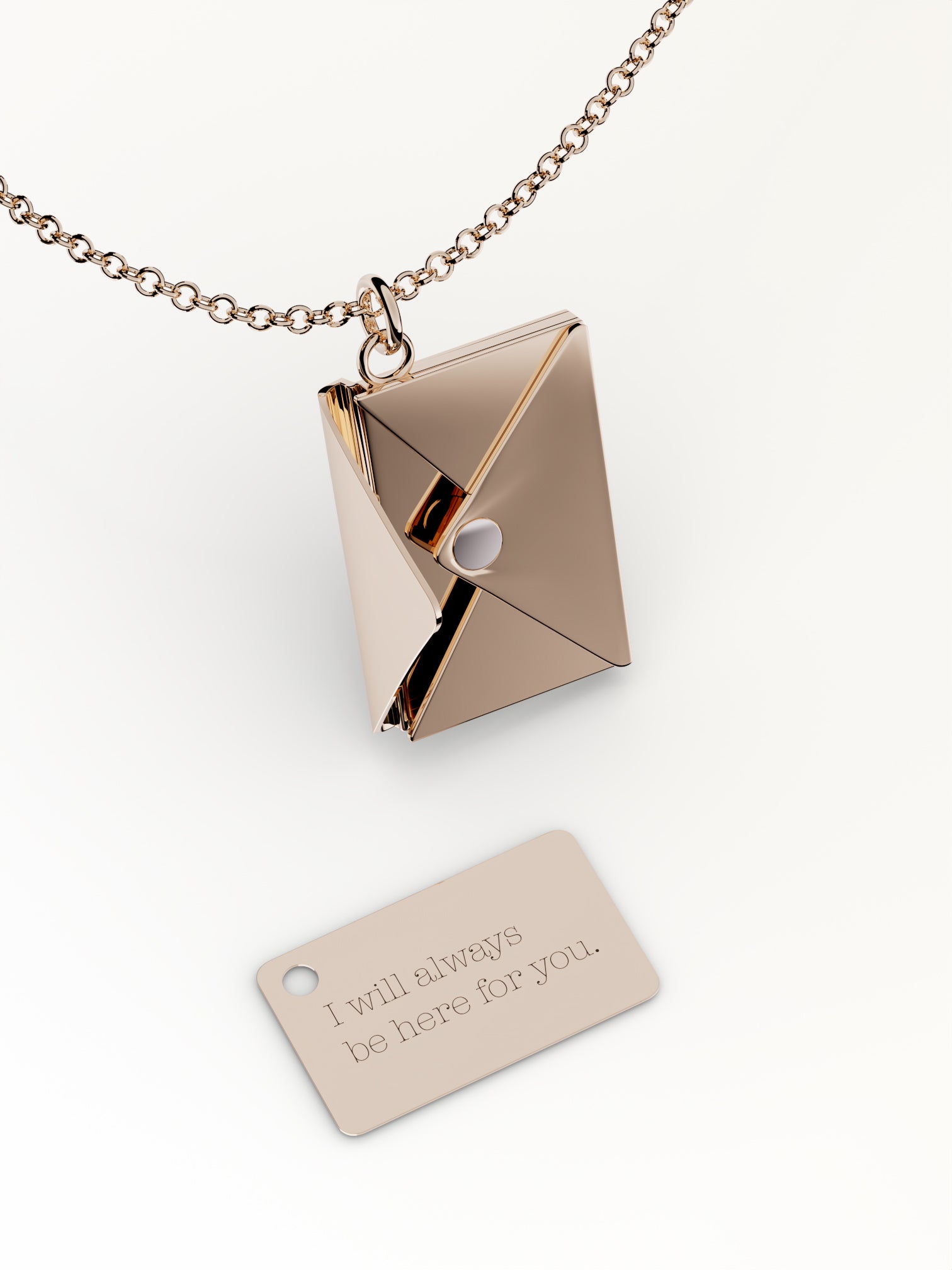 Collier Lettre d’Amour - Rose Doré